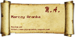 Marczy Aranka névjegykártya